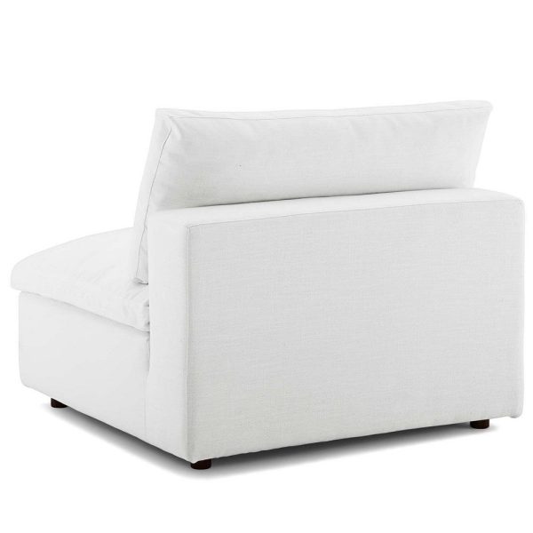 Modway Commix Down-Filled Overstuffed Upholstered Sectional Sofa Armless Chair in White Online Hot Sale - Image 2