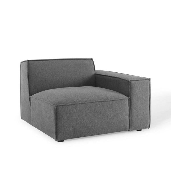 Modway Restore Upholstered Sectional Sofa, 5-Piece Set, Charcoal Online now - Image 3