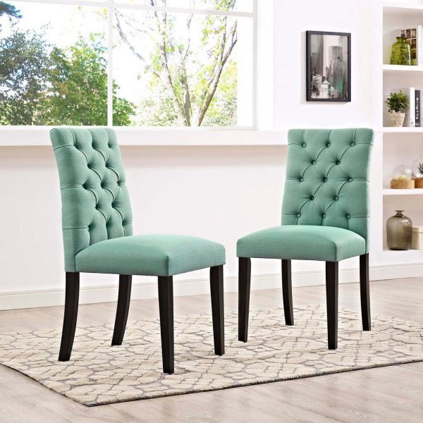 Modway Duchess Fabric Set of 2, Two Dining Chairs, Laguna Online Sale - Image 5