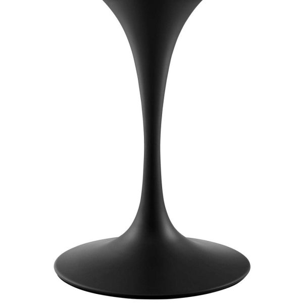 Modway Lippa 24  Square Wood Top Dining Table, Black Base Hot on Sale - Image 2