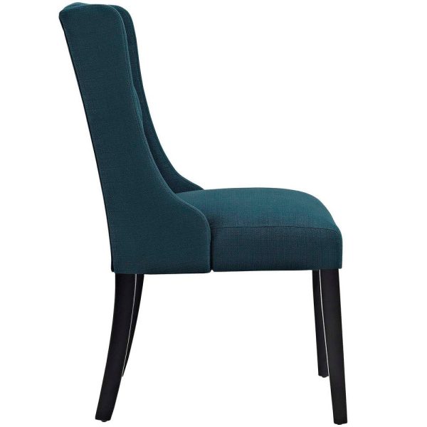 Modway Baronet Button Tufted Fabric, Dining Chair - Set of 4, Azure Discount - Image 3