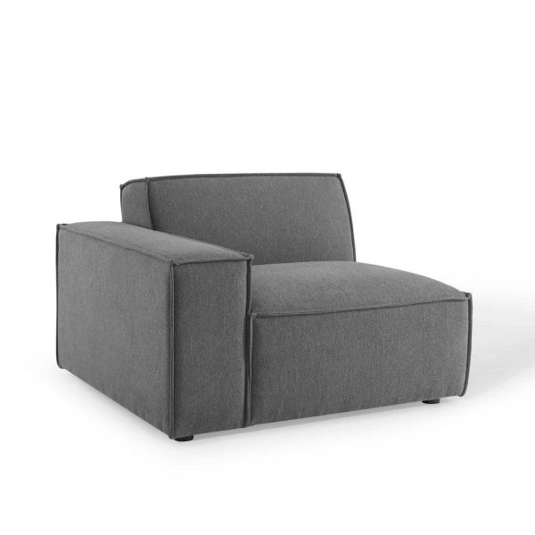 Modway Restore Upholstered Sectional Sofa, 5-Piece Set, Charcoal Online now - Image 5