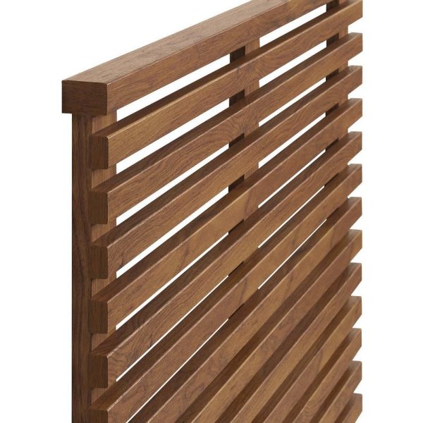 Modway Render Mid-Century Modern Wall-Mount Twin Headboard in Walnut Online Hot Sale - Image 3