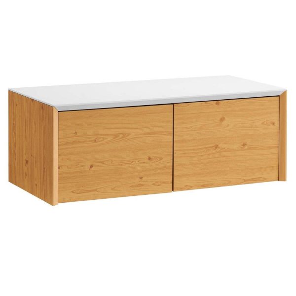 Modway Kinetic Wall-Mount Home Office Storage Cabinet in White Natural on Sale