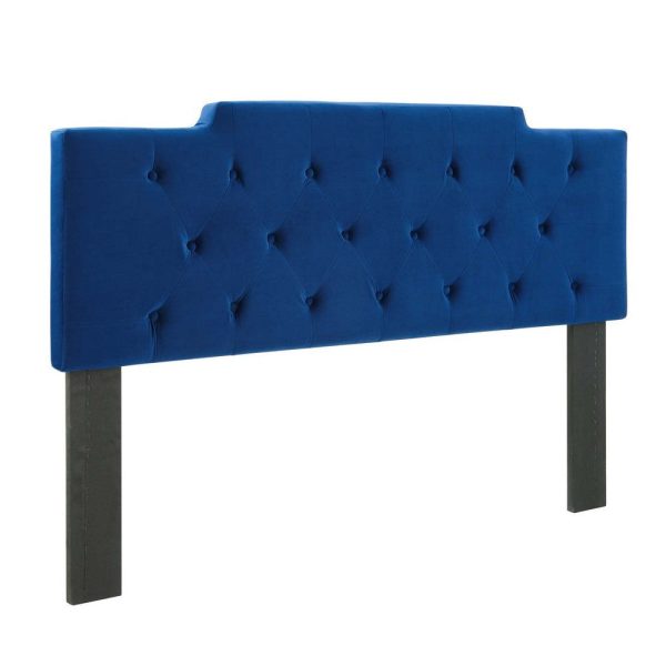 Modway Juliet Tufted Performance Velvet Headboard, Full Queen, Navy Online - Image 2