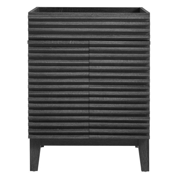 Modway Render Bathroom Vanity Cabinet in Charcoal-Sink Basin Not Included, 24 Inch Sale - Image 5