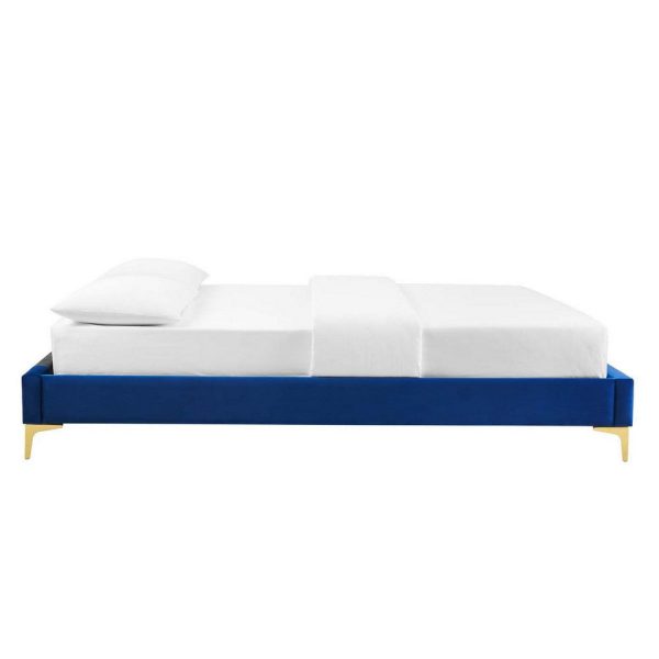 Modway MOD-6306-NAV Sutton Full Performance Velvet Bed Frame, Navy Online Sale - Image 3