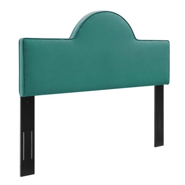 Modway Dawn Performance Velvet Headboard, Twin, Teal For Sale