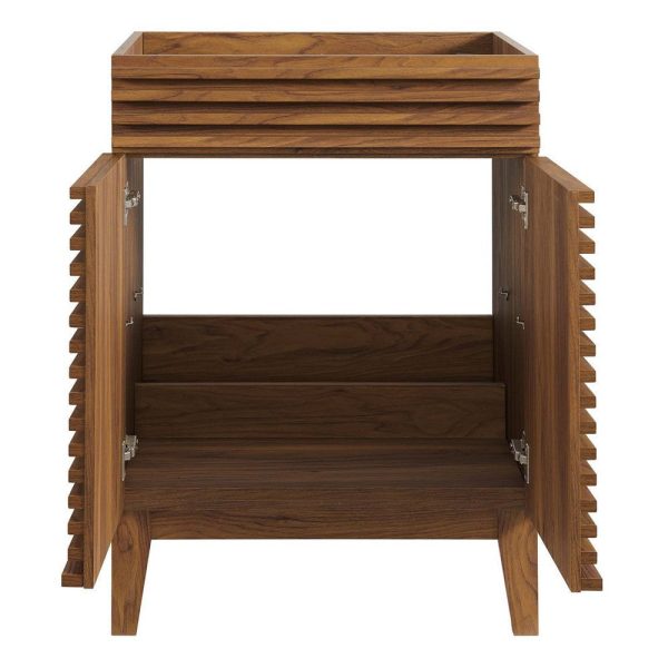 Modway Render 23.5  Bathroom Vanity in Walnut (Sink Basin Not Included) Supply - Image 2