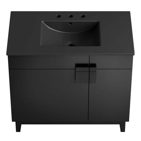 Modway Miles Vanity, 36 Inch, Black Black Discount - Image 3