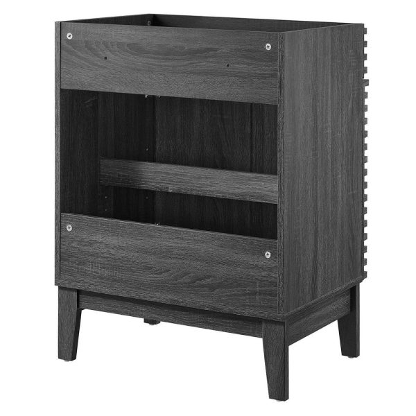 Modway Render Bathroom Vanity Cabinet in Charcoal-Sink Basin Not Included, 24 Inch Sale - Image 4
