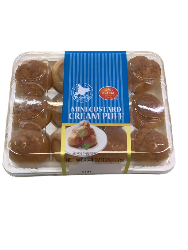 Orange Patisserie Mini Custard Cream Puff Supply